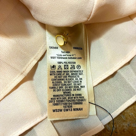 TED BAKER PEACHY PINK BLOUSE - Picture 5 of 8
